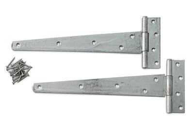 Pair 375mm (14") Galvanised Medium Tee Hinge