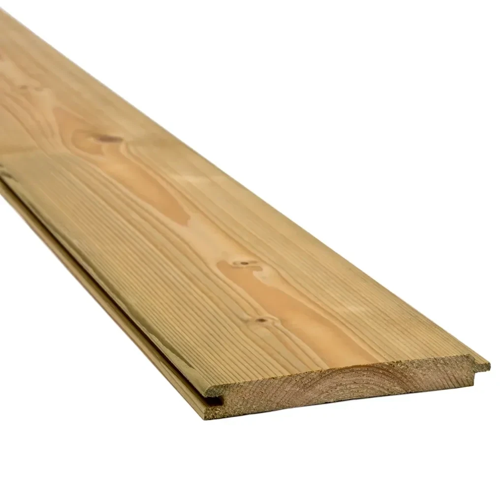 Rewdood Cladding 14mm x 119mm Treated Redwood Tongue & Groove V Cladding