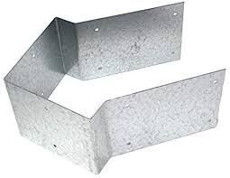 250mm x 250mm x 90mm Galvanised Knee Rail Strap