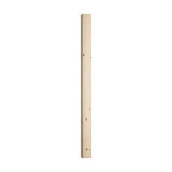 1500 x 91 x 91mm Pine Stop Chamfered One Piece Newel Post
