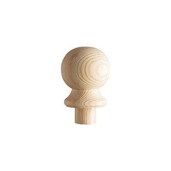 132 x 85 x 85mm Pine Ball Finial