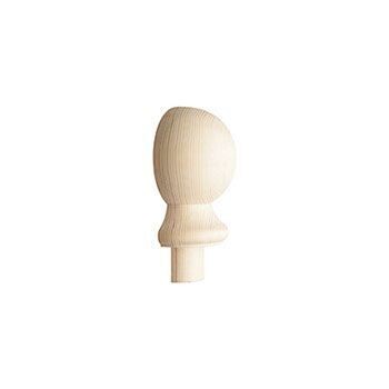 132 x 85 x 40mm Pine Half Ball Finial