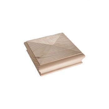 47 x 125 x 125mm Pine Pyramid Newel Cap
