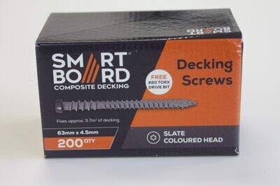 Box 200pce Slate Grey Smartboard Composite Screws