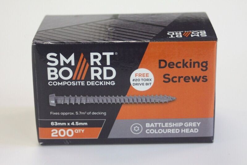 Box 200pce Battleship Grey Smartboard Composite Screws