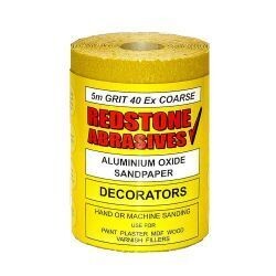 5mtr P60 Coarse Grit Decorators Yellow Sandpaper 115mm wide