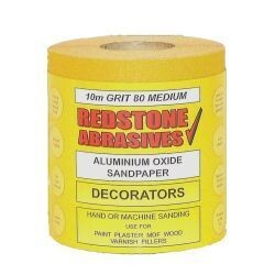 10mtr P40 Extra Coarse Grit Decorators Yellow Sandpaper 115mm wide