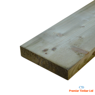 47mm x 250mm C24 Pressure Treated Regularised Timber