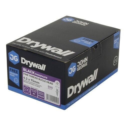DRYWALL SCREW FINE THREAD BLACK 3.5mmx65mm (200)