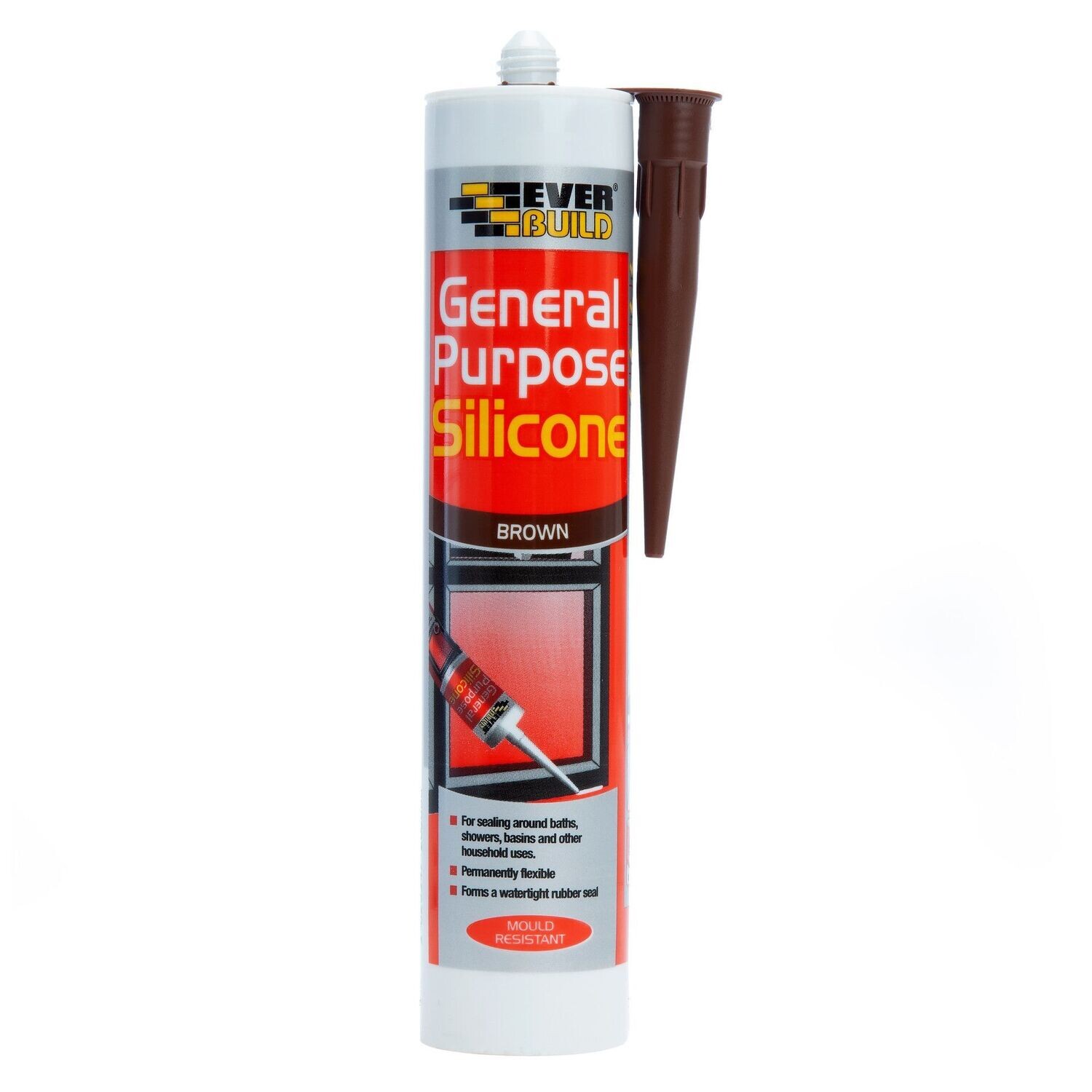 Everbuild 290ml General Purpose Silicone Brown