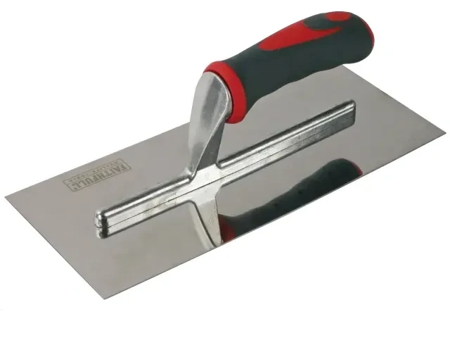 Faithfull Plasterer's Finishing Trowel Stainless Steel Soft Grip Handle 11" x 4.3/4"