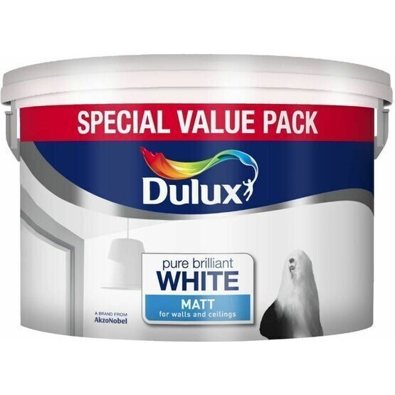 7.5ltr Dulux Pure Brilliant White Matt Emulsion