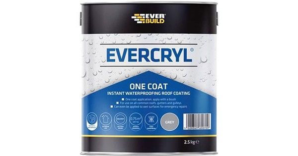 2.5ltr Everbuild Evercryl One Coat Grey