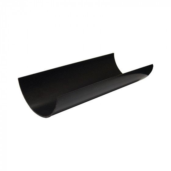Floplast 4mtr Black Half Round Gutter 112mm