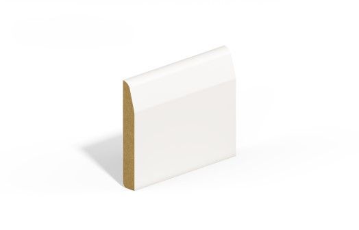 4.2mtr 18 x 144mm Chamfered & Pencil Round Mdf Primed Skirting Board