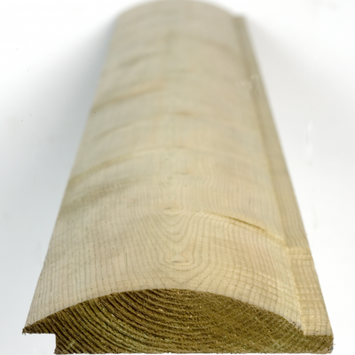 19mm x 94mm Treated Redwood Loglap Cladding