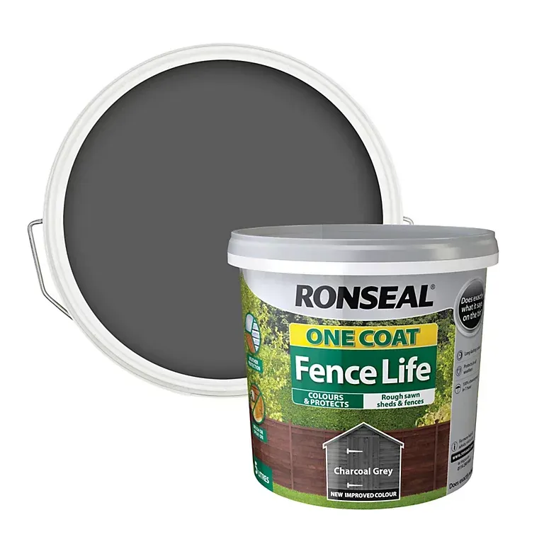 Ronseal 5ltr One Coat Fence life Charcoal