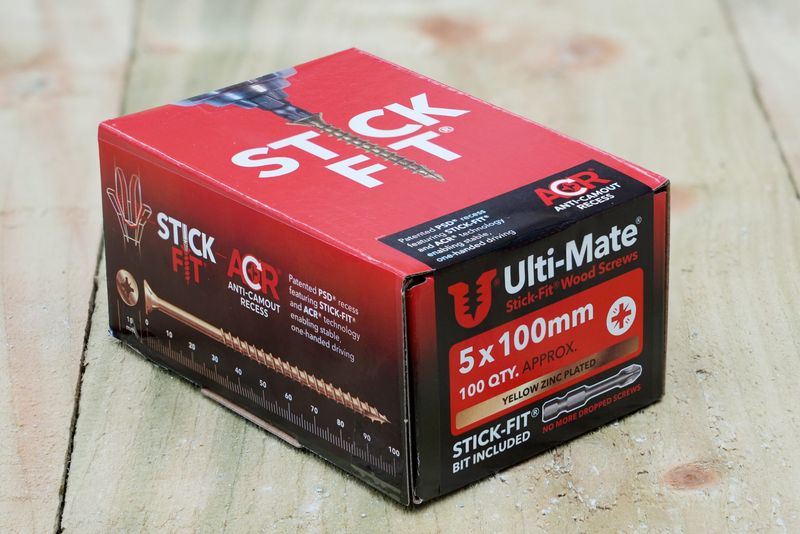 Ulti-Mate WOODSCREWS POZI SQUARE DOUBLE CSK ZYP 6 x 180mm (25)