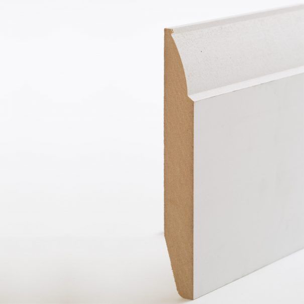 4.4mtr 18 x 144mm Ovolo & Chamfered Mdf Primed Skirting Board