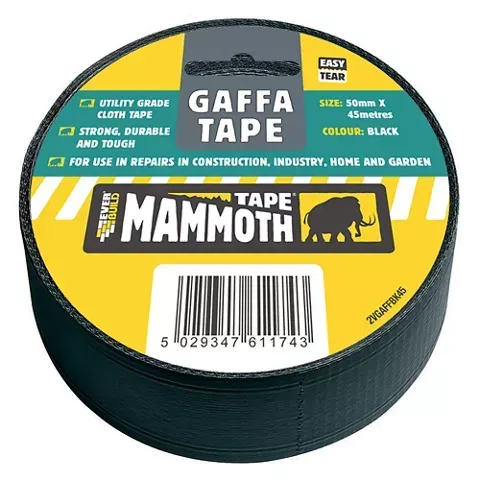 EVERBUILD MAMMOTH GAFFA TAPE BLACK