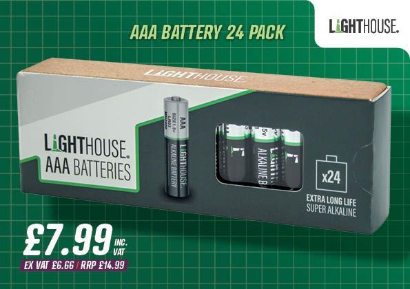 Lighthouse AAA Alkaline Batteries 24 Pack