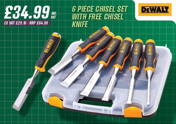DEWALT 6 Piece Chisel Set With Free Chisel Knife