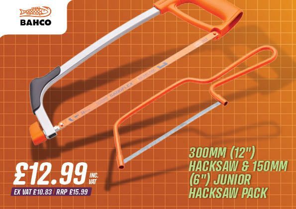 Bahco 300mm (12in) Hacksaw & 150mm (6in) Junior Hacksaw Pack