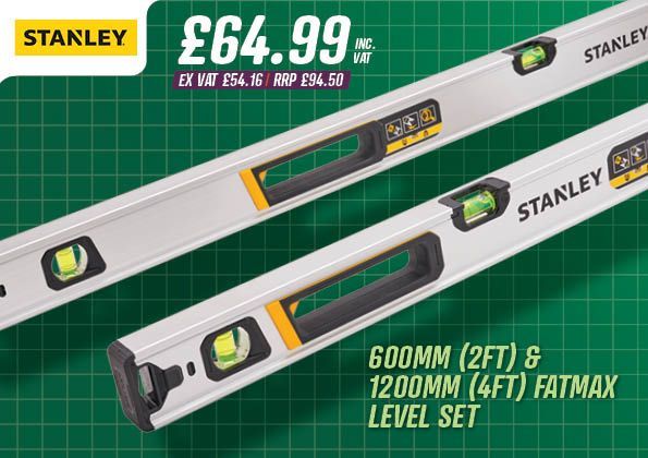 STANLEY 600mm (2ft) & 1200mm (4ft) Fatmax Level Set