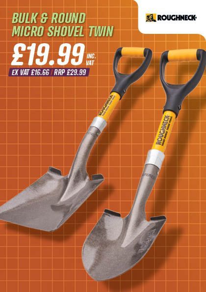 Roughneck Bulk & Round Micro Shovel Twin Pack