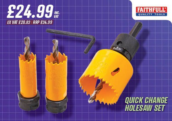 Faithfull Quick Change Holesaw Set
