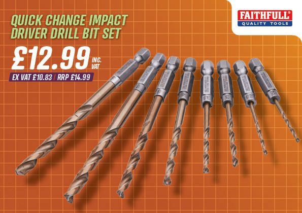 Faithfull Quick Change Impact Driver Drill Bit Set