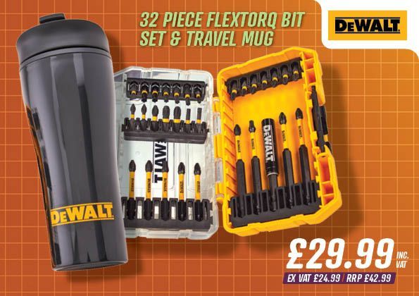 DEWALT 32 Piece FlexTorq Bit Set & Travel Mug