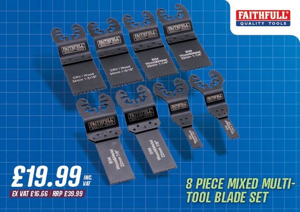 Faithfull 8 Piece Mixed Multi-Tool Blade Set