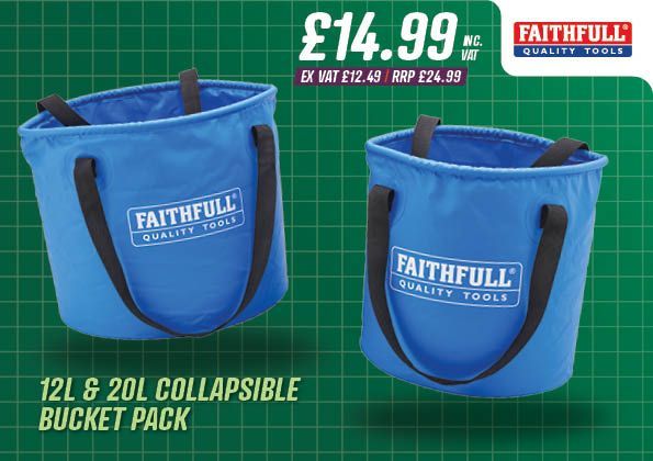 Faithfull 12L & 20L Collapsible Bucket Pack