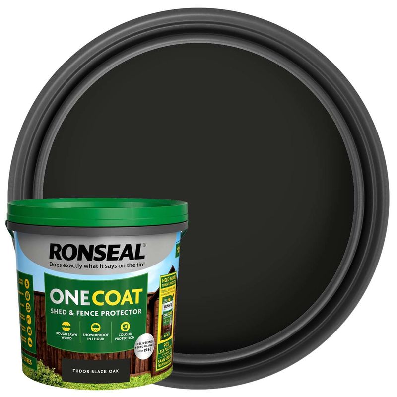 Ronseal 5ltr One Coat Fence life Tudor Black Oak