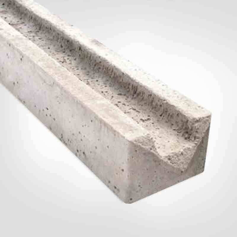 2.44m (8') Intermediate Slotted Concrete End Post