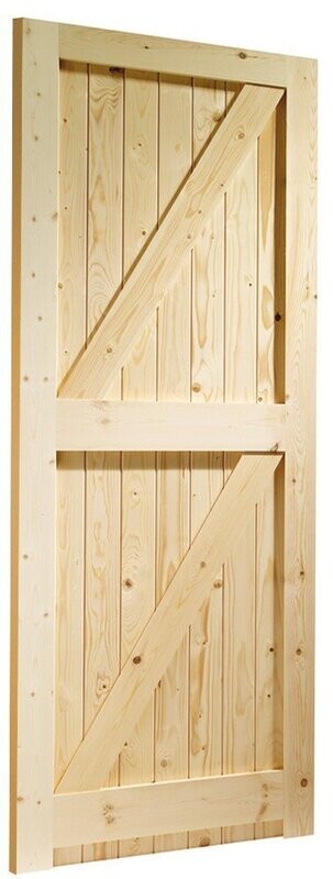 1981mm x 762mm Framed Ledge & Braced Pine Door