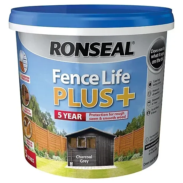 Ronseal 5ltr Fence Life Plus CHARCOAL