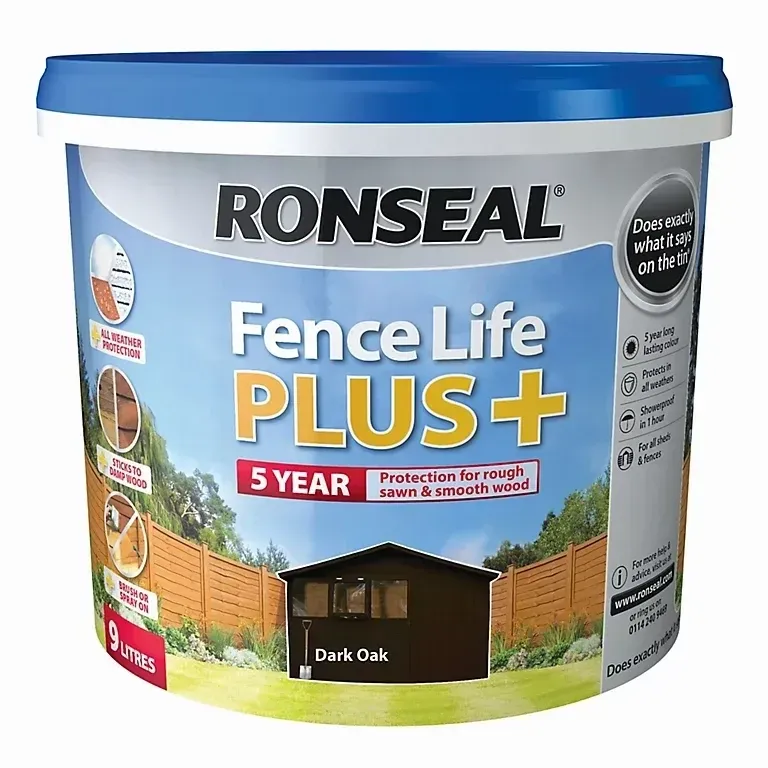 Ronseal 5ltr Fence Life Plus DARK OAK