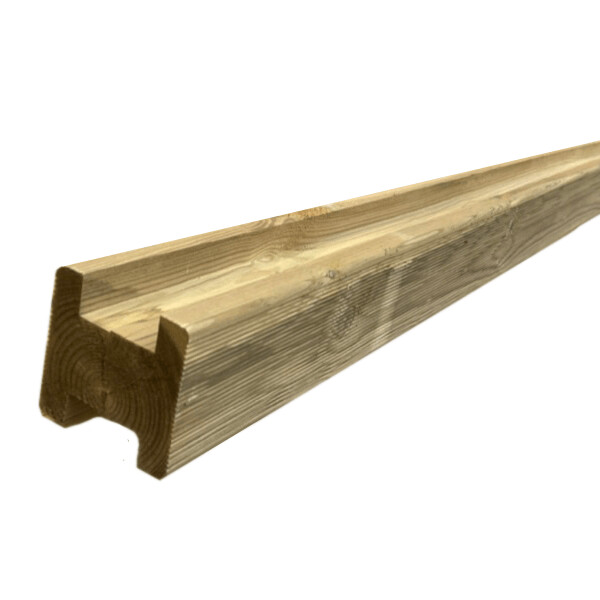 2.4mtr Pressure Treated Timber 100mm x 100mm (4"x4")  Slotted "H" Fence Post