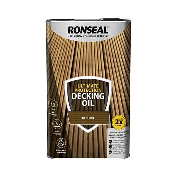 5ltr Ronseal Ultimate Decking Oil Dark Oak