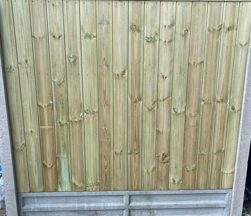 6' x 5' Premier Pressure Treated Tongue & Grooved Slatted Fence Panel