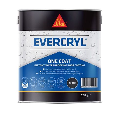 2.5ltr Sika Evercryl One Coat Black