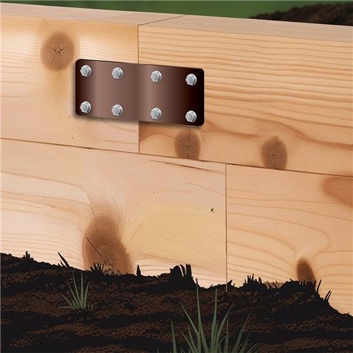 Sleeper Support Straight Plate - BROWN 170x80mm