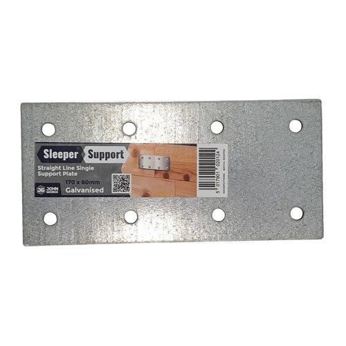Sleeper Support Straight Plate - GALVANISED 170x80mm