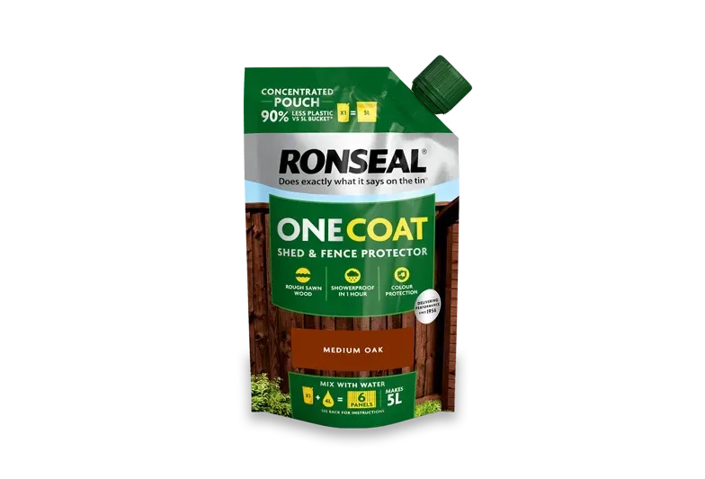 950ml One Coat Shed & Fence Protector Concentrate Pouch Medium Oak