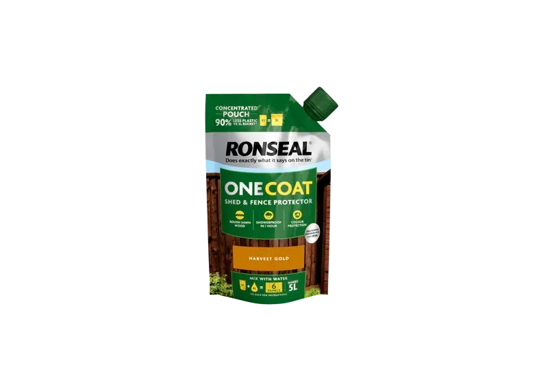 950ml One Coat Shed & Fence Protector Concentrate Pouch Harvest Gold