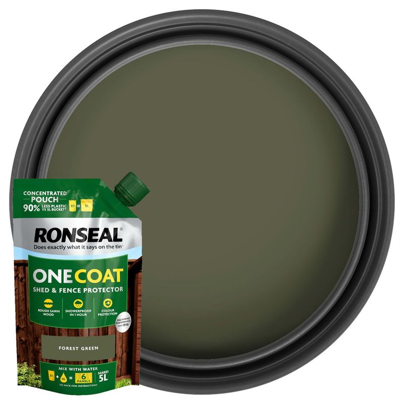 950ml One Coat Shed & Fence Protector Concentrate Pouch Forest Green