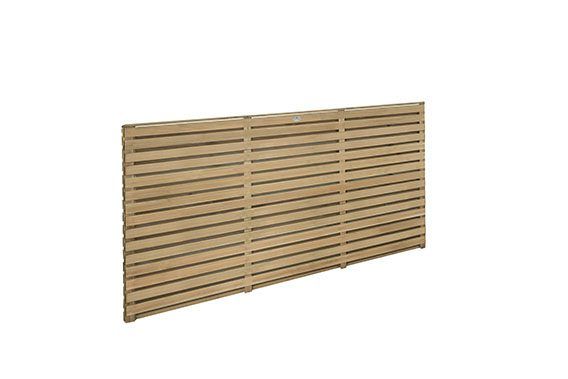 1.8m x 0.9m Pressure Treated Contemporary Double Slatted Fence Panel