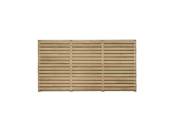 1.8m x 0.9m Pressure Treated Contemporary Double Slatted Fence Panel